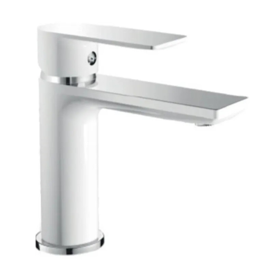 Смеситель для умывальника Haiba ALEX 001 WHITE CHROME - фото 1