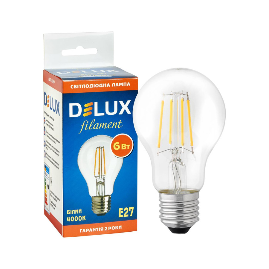 Світодіодна лампа Delux BL 60 4Вт filam 2700К 220В Е27 - фото 1