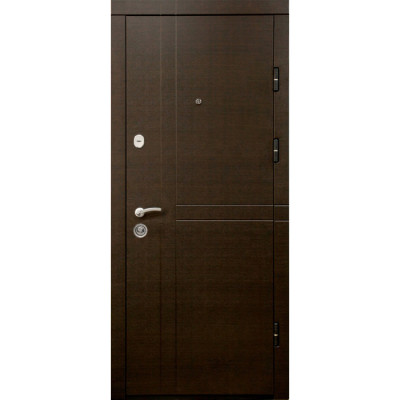 Дверь входная МДФ/МДФ ПК-180/161 Элит Венге темн гор/Царь венге Мадр ІІІ (860П) 100 с ручкой