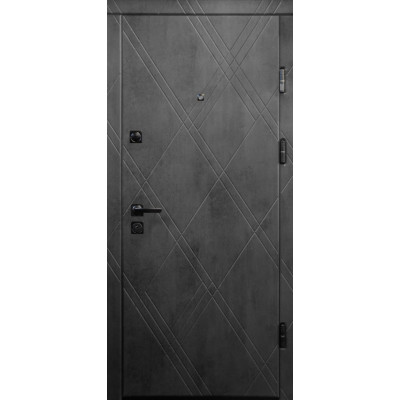 Дверь входная МД ПК-266 Бетон темный 860 R