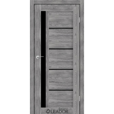 Дверное полотно RIM 80 клен грей стекло черное