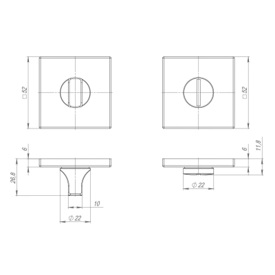 Накладка-поворотник Punto ВК6 TL CFB-24 (черная)