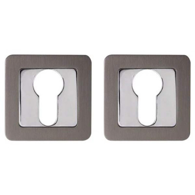 Накладка под цилиндр Punto ET QR GR/CP-23 графит/хром