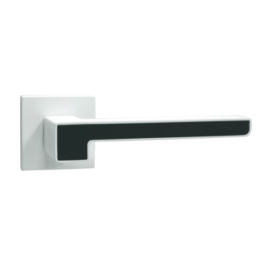Ручка TM RB Q 05.50 MW/мат белый (КВАДРАТНАЯ розета SLIM толщ. 6 мм) - фото 1