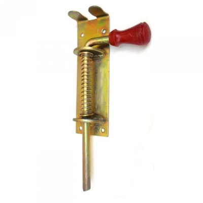 Засов гаражный на пружине, средний 32см