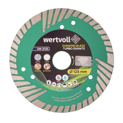 Диск алмазный Wertvoll-125 Turbo Granite