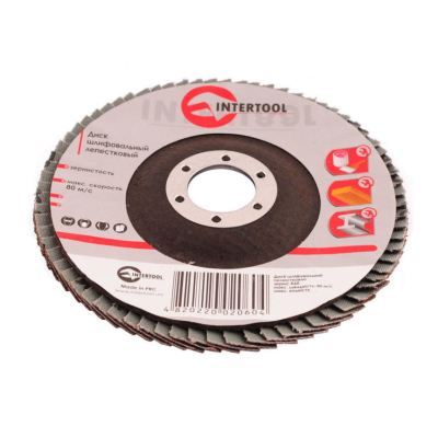 Диск лепестковый торцевой Intertool 125мм хР150