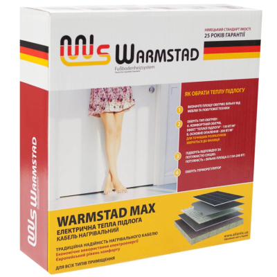 Комплект-кабель нагревательный Warmstad Max EcoWIN-815-63 W/m2