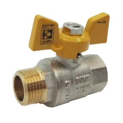 Кран KOER PN 40 Газ-1/2 в-с (бабочка)