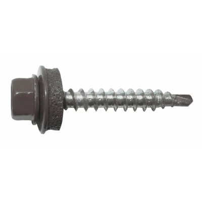 Кровельный саморез по металлу 4,8*19 RAL 8019 (207/21)