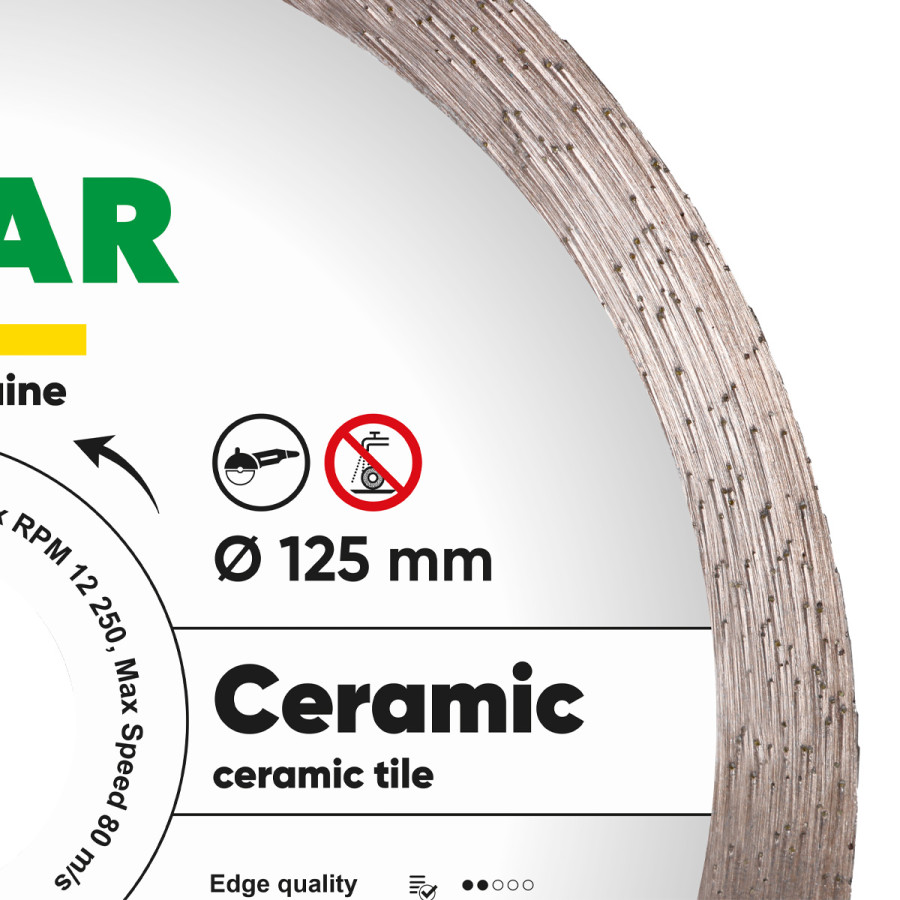 Круг алмазний DiStar форми 1А1R Ceramic 125*1.4*8*22,23мм - фото 3