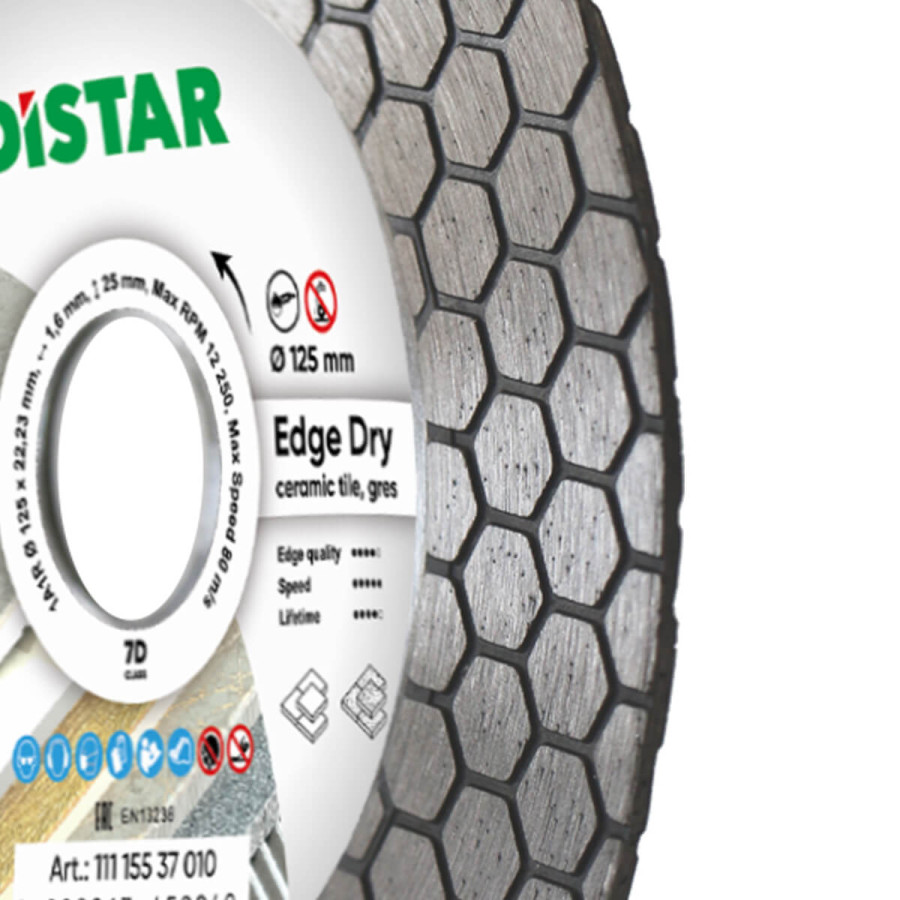 Круг алмазний DiStar Edge Dry 125*1,5/1,2*25*22,23мм - фото 3