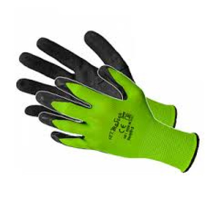 Перчатки рабочие FAIGER, черные/зеленые 779