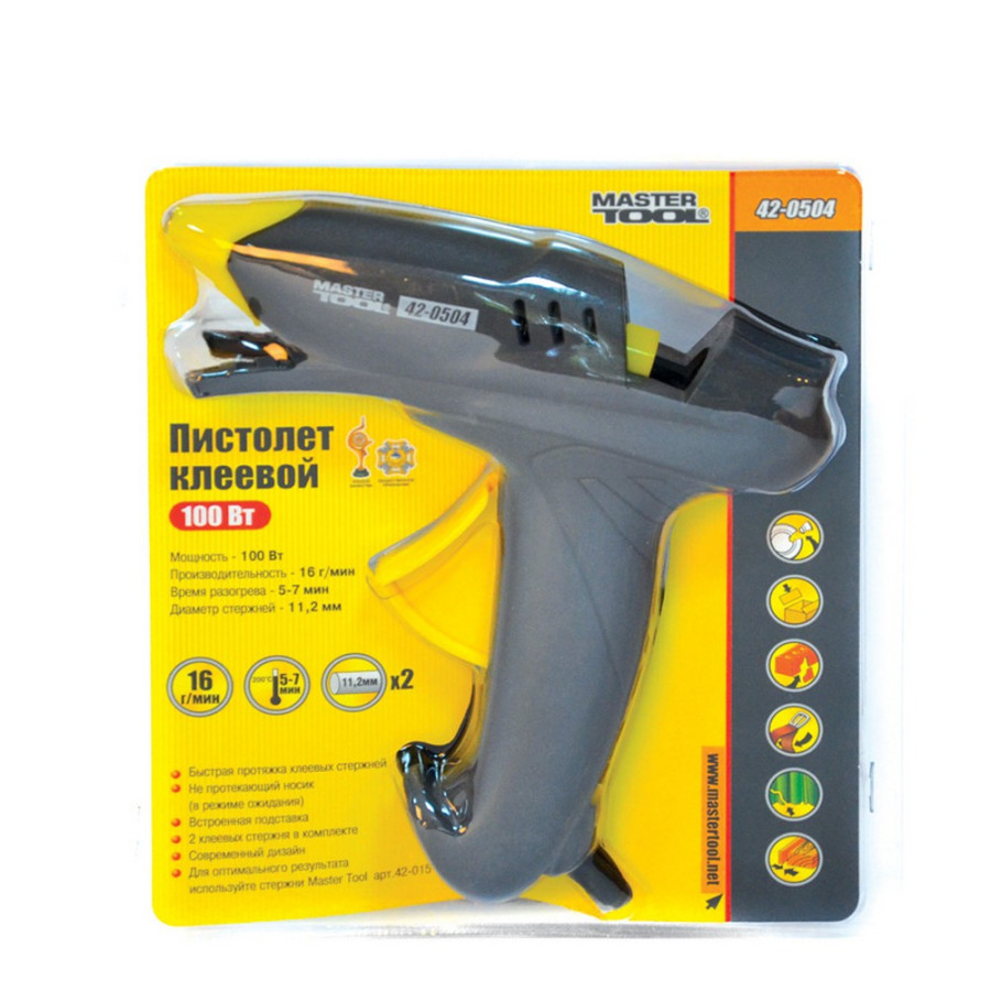 Пистолет клеевой Mastertool - 11,2мм*100Вт - фото 2