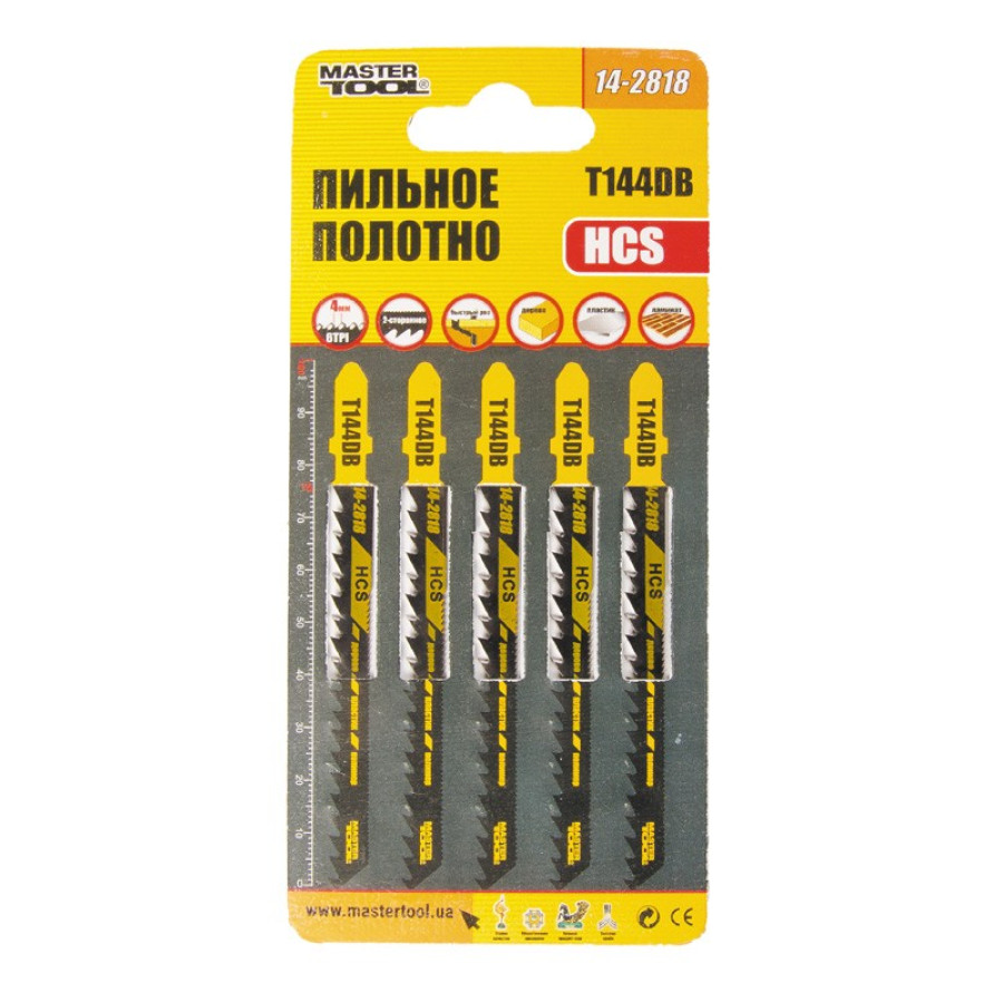 Полотно пристальное для лобзика Mastertool - T144DB 100мм 6Т дерево - фото 2