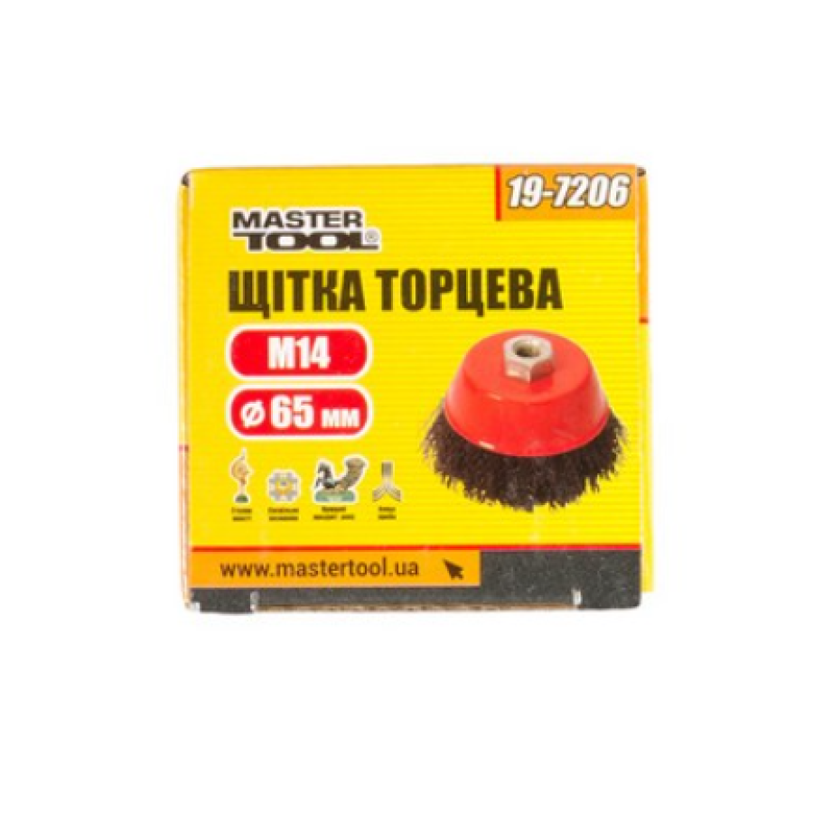 Щетка торцевая Mastertool - 65мм рифленая - фото 2