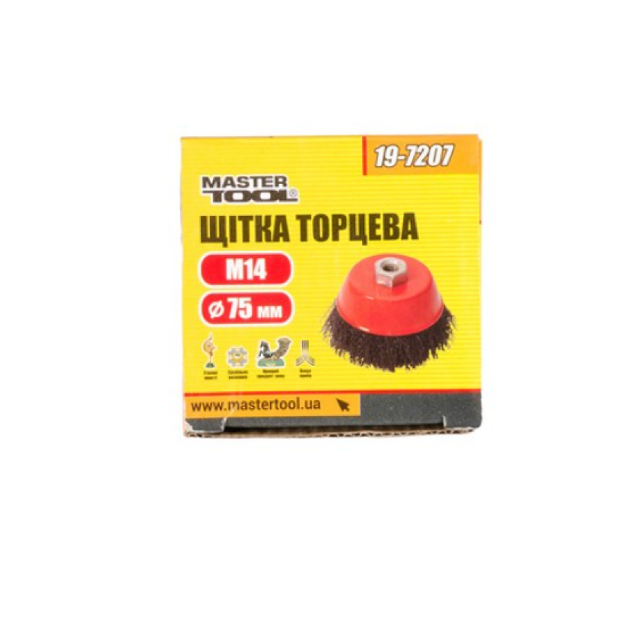 Щетка торцевая Mastertool - 75мм рифленая - фото 2