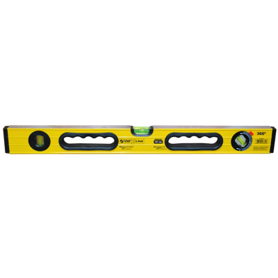 Уровень алюм, 3 глазка, 360°, с отверстиями для захвата, 60 см, Home S-line | 14-317