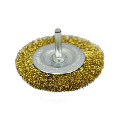 Щетка крацовка дисковая, латунная со шпилькой, 75мм Spitce | 18-061