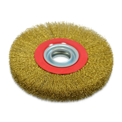Щетка крацовка утолщенная дисковая, латунная, 125х20мм Spitce | 18-073