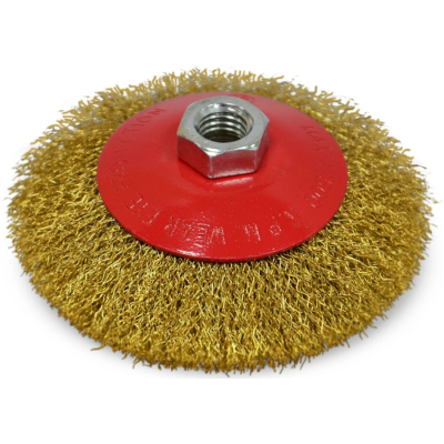 Щетка крацовка круговая, латунная, 115мм Spitce | 18-103