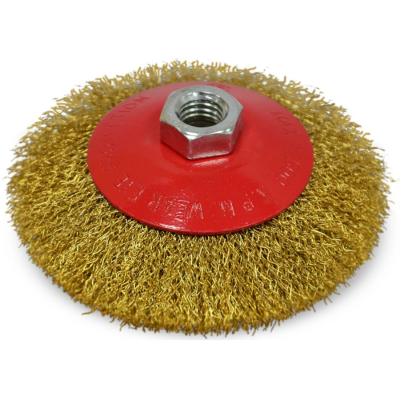 Щетка крацовка круговая, латунная, 125мм Spitce | 18-104