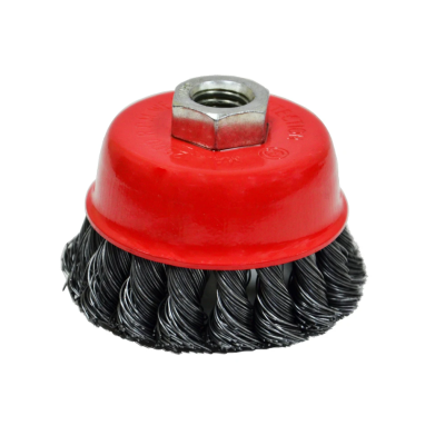 Щетка крацовка "Чашка" закрученная, 75мм Spitce | 18-189