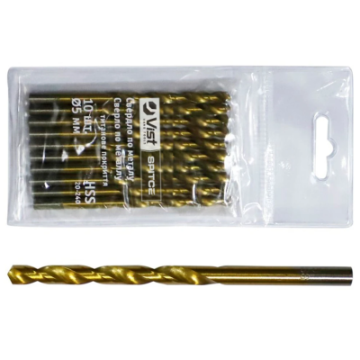 Сверло по металлу НSS, с титановым покрытием, 8мм, 5шт Spitce | 20-270