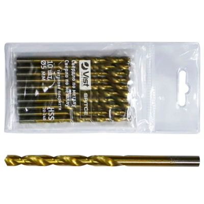 Сверло по металлу НSS, с титановым покрытием, 8,5мм, 5шт Spitce | 20-275