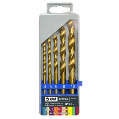 Набор сверл по металлу 8шт (3-10мм) Spitce | 20-906