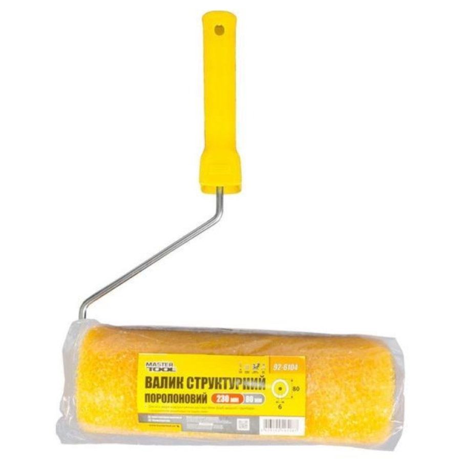 Валик структурний поролонований Mastertool-80-х 230 мм з ручкою - фото 3