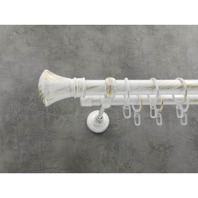 Карниз 3,00 двойной Белое золото колозео+рулло Д25+16