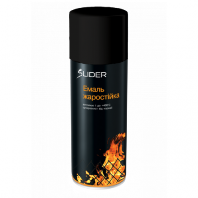 Аэрозольная краска жаропрочная Lider черная 0,4кг