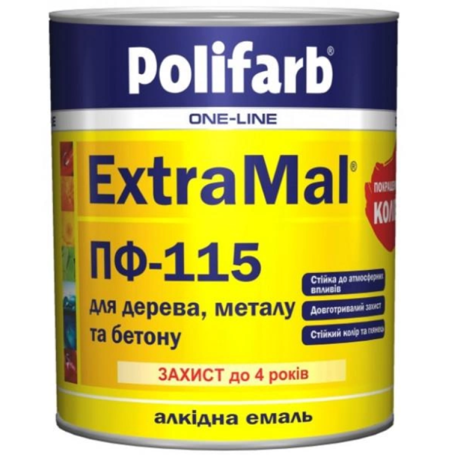 Емаль Polifarb ExtraMal ПФ-115 світло-блакитна 2,7кг - фото 1