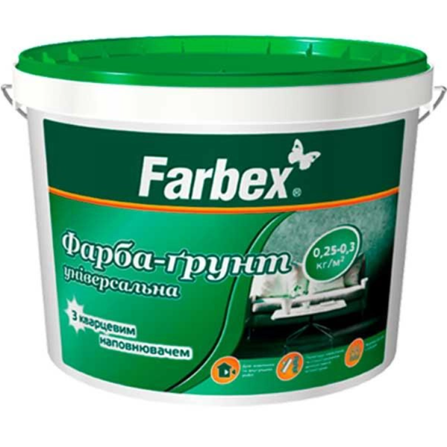 Краска-грунт ТМ Farbex универсальная 14 кг - фото 1
