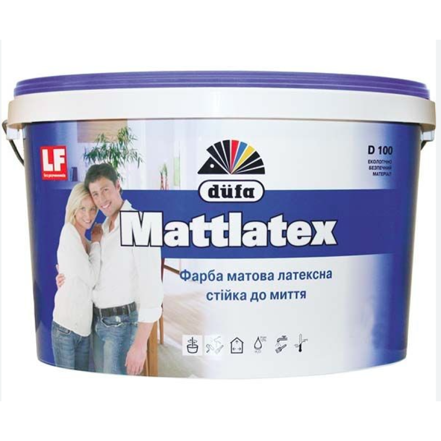 Фарба Dufa Mattlatex D100 латексна матова 14кг - фото 1