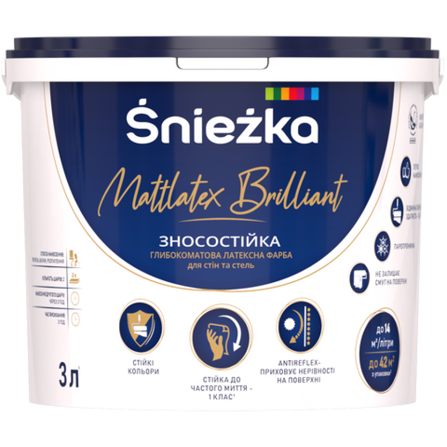 Фарба Sniezka Mattlatex Brilliant 4,1кг - фото 1