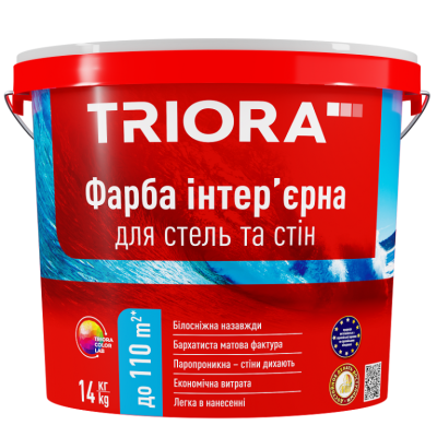 Краска Triora интерьерная для стен и потолков 10л