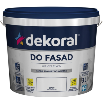 Краска фасадная Decoral акриловая 3л