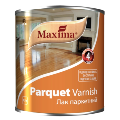 Лак паркетный алкидно-уретановый матовый ТМ "Maxima" - 2,5л