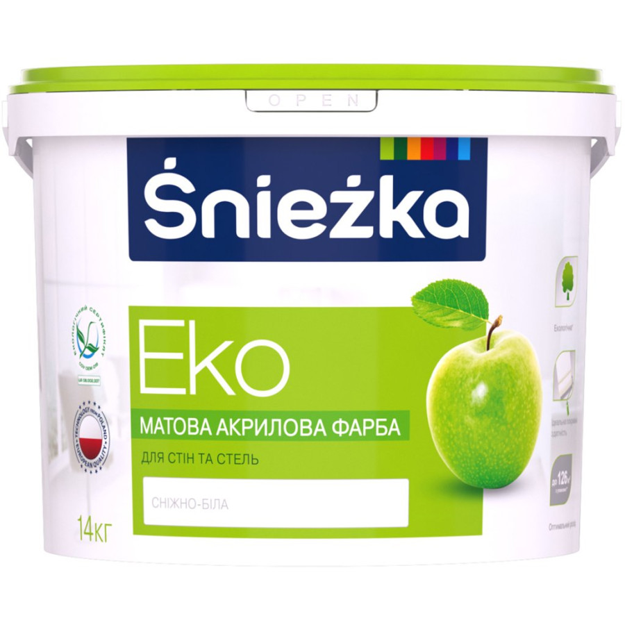 Фарба Sniezka Еко біла 5л - фото 1