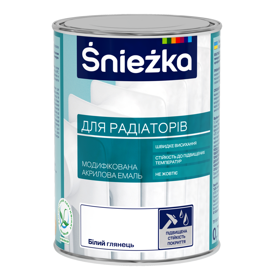 Супер емаль Sniezka акрилова для радіаторів 0,75л - фото 1
