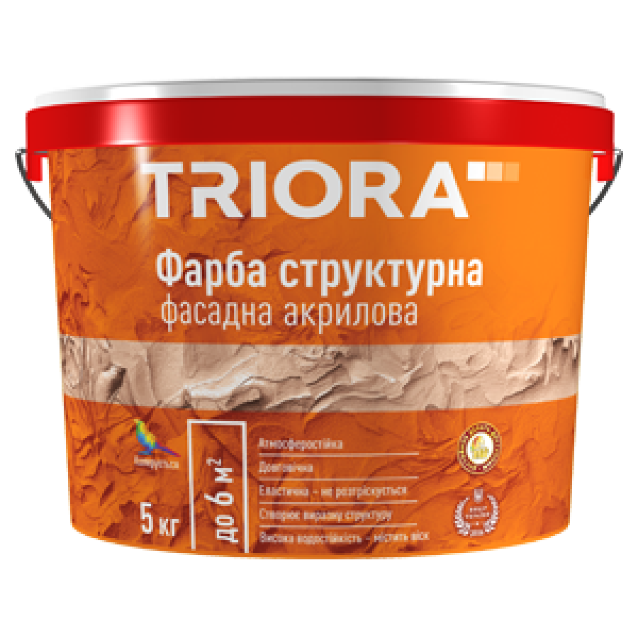 Фарба Triora фасадна структурна 5кг - фото 1