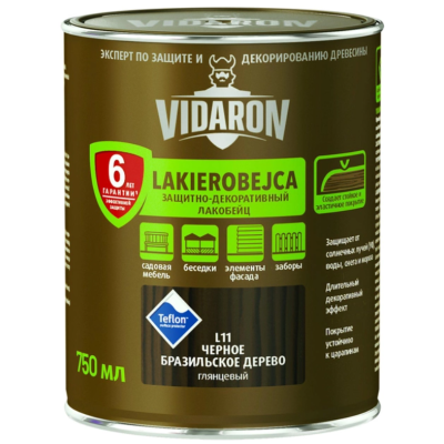 Защита для древесины Vidaron Лакобейц черный L11 0,75л