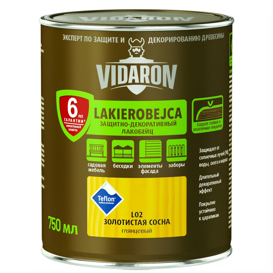 Захист для деревини Vidaron Лакобейц карпатська ялина L12 0,75л - фото 1