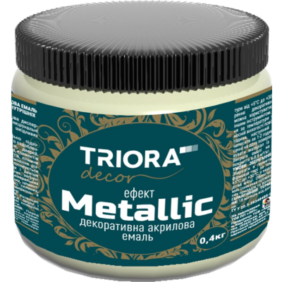 Декоративная акриловая эмаль TRIORA 0,4 кг Зеленая бронза