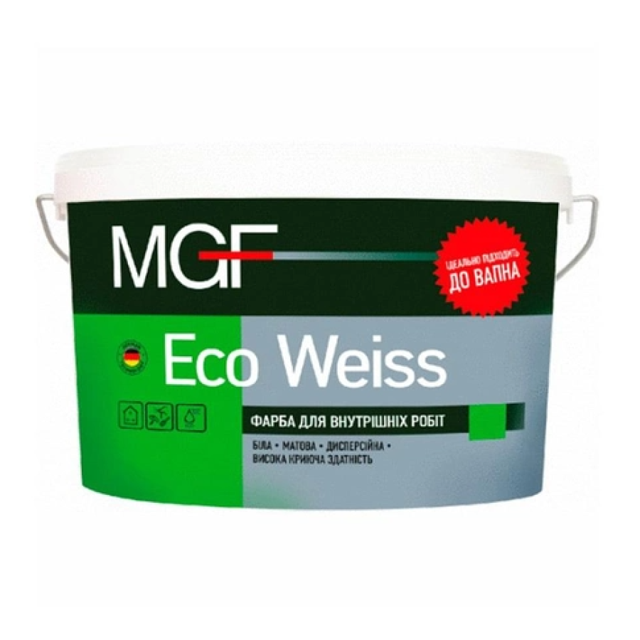 Фарба MGF внутрішня Eco Weiss М1 1,4кг - фото 1