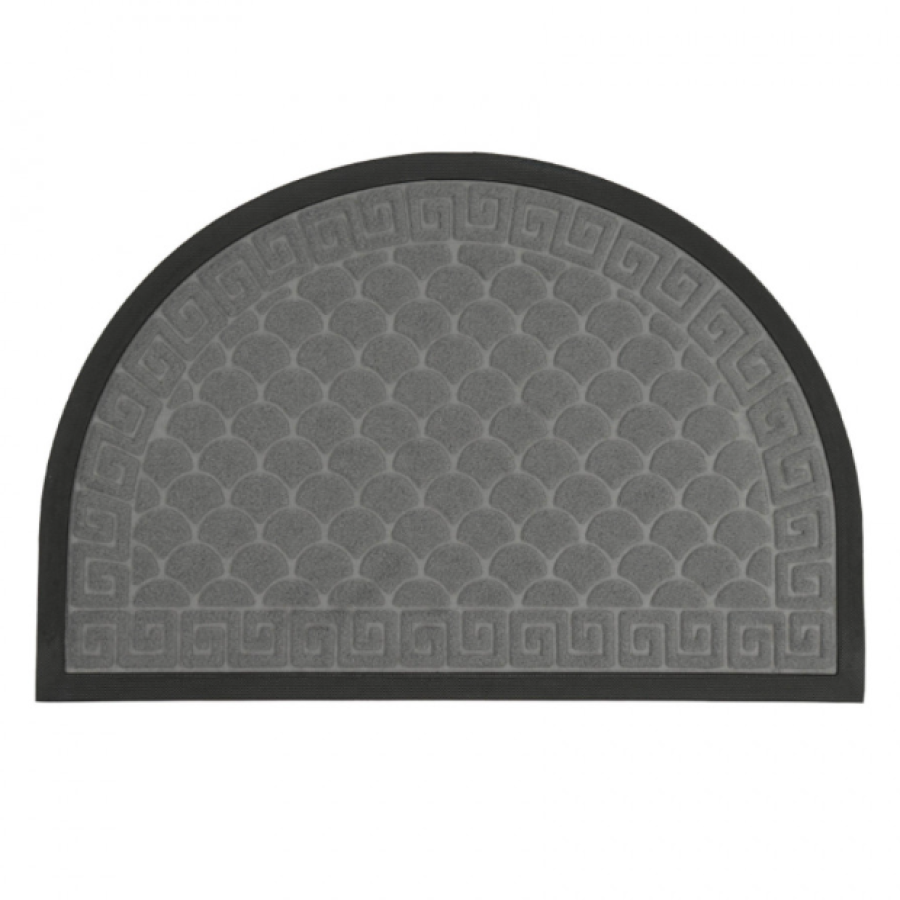 Килим гумовий піколо з кромкою Eco Fabric 40*60 з візерунком Луска сірий - фото 1