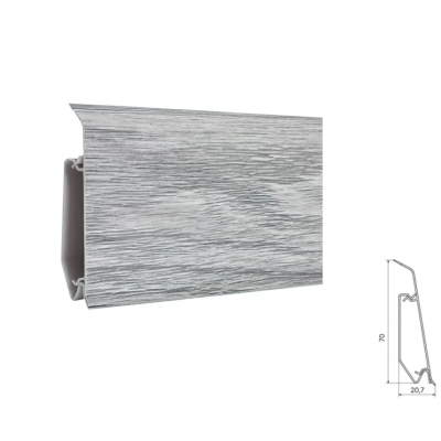 Плинтус Korner EVO-70 Вяз Бари 041