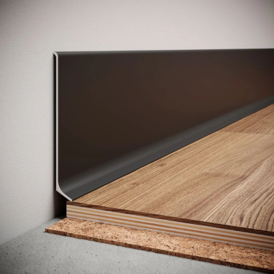 Плинтус накладной черный 80 мм RAL 9005